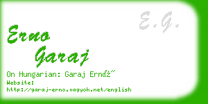 erno garaj business card